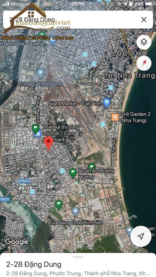 Bán lô đất 2 mặt tiền Đặng Dung, Phước Long, Nha Trang. Giá chỉ 40tr/m2