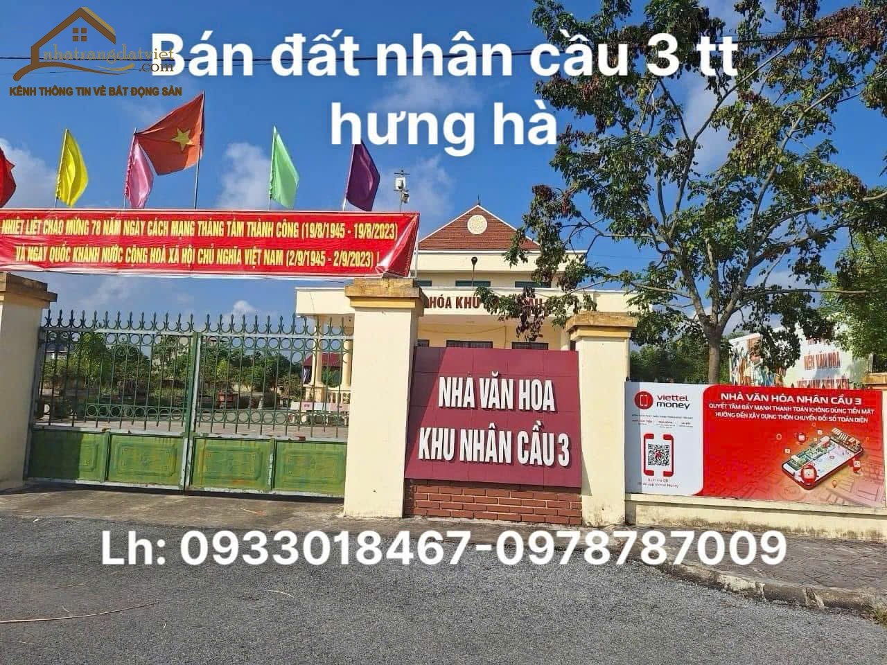 Bán đất nhân cầu 3 thị trấn hưng hà, thái bình 0933 018 467-0978 787 009
