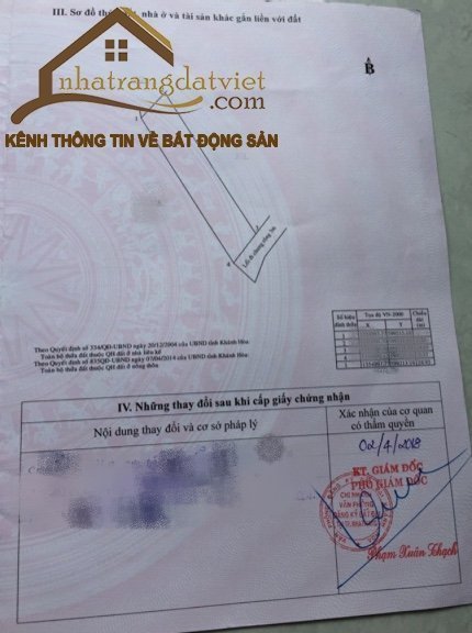 Bán lô đất thổ cư 124m2 hẻm bê tông đường vĩnh thái nha trang