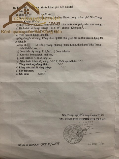 Bán đất 111.5m2 mặt  tiền đường lê hồng phong gần ngã tư nguyễn thị định nha trang