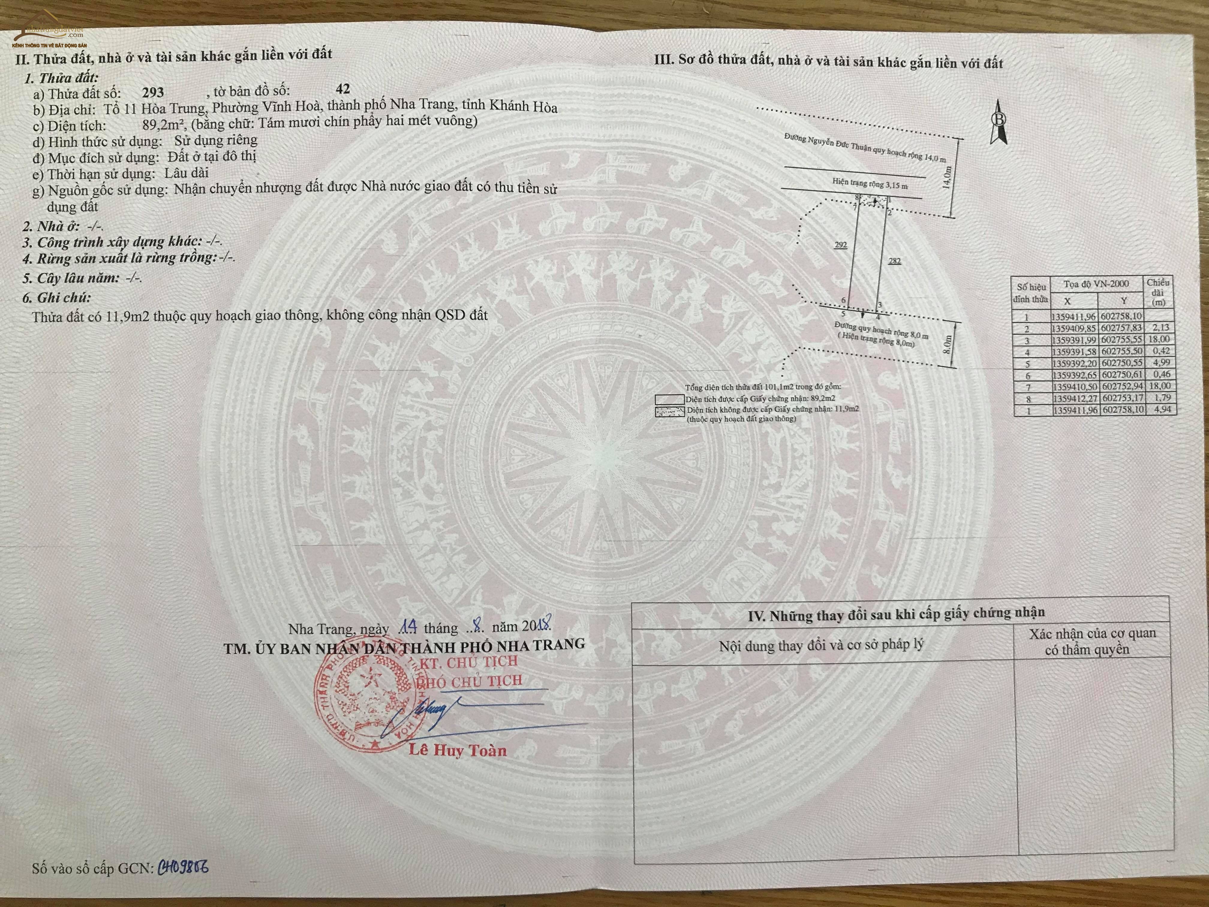 Cần bán gấp lô đất 80m2 Nguyễn chích , sổ đỏ ,thổ cư 100%