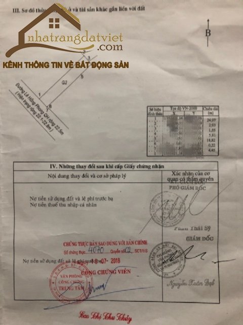 Bán đất 111.5m2 mặt tiền đường lê hồng phong gần ngã tư nguyễn thị định nha trang