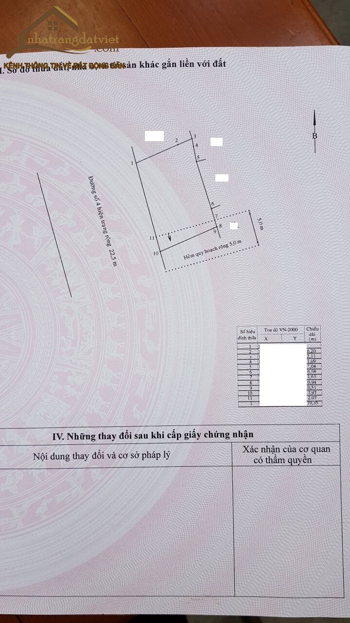 Bán đất sổ đỏ hai mặt tiền đường số 4 kđt lê hồng phong 1 nha trang