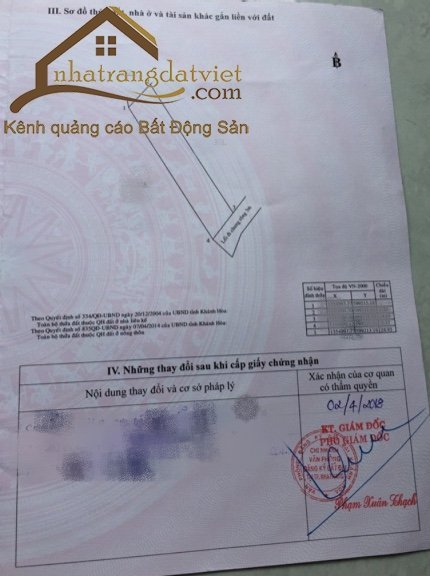 Lô đất thổ cư 124m2 khu dân cư đông đúc đường vĩnh thái nha trang cần bán