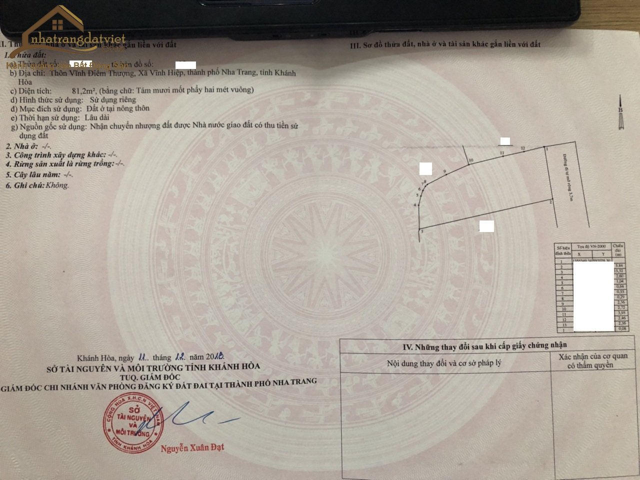 Bán lô đất mặt tiền đường cầu ké vĩnh hiệp thông ra cao bá quát-cầu lùng nha trang