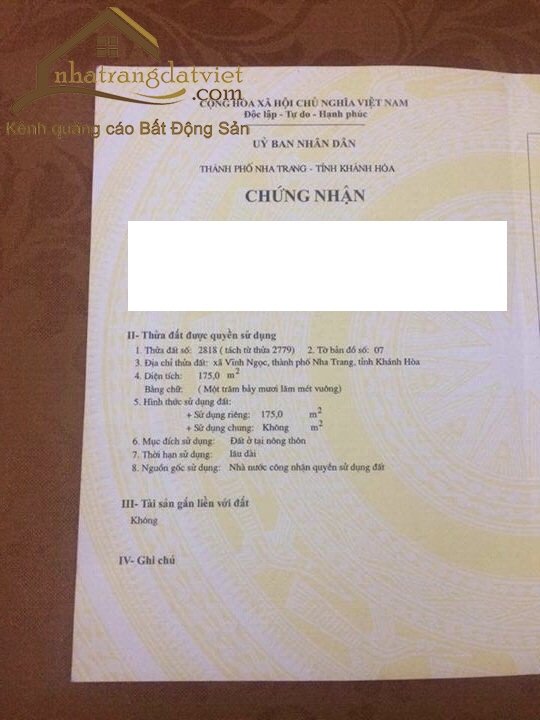 Cần bán nhanh lô đất hẻm phú nông nha trang giá rẻ